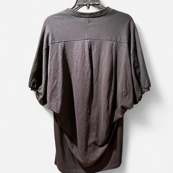 Zara NWT Black Cocoon V Neck Puff Sleeve Batwing Dress Oversized size Medium - Picture 7 of 9